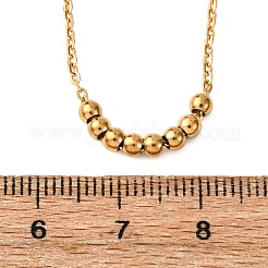 Colliers pendentifs à billes rondes en acier inoxydable 304 pour femmes&nbsp;NJEW-K255-50G