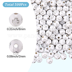 500pcs Plattierung Acrylperlen&nbsp;PACR-SP0001-09A