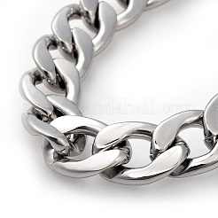 Bracciali a catena in acciaio inossidabile 304 da uomo resistenti all'ossidazione&nbsp;X-BJEW-G618-01P