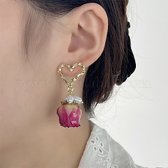 Boucles d'oreilles pendantes en forme de cœur&nbsp;FS-WGDBC6E-01