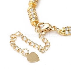 Klares Gliederkettenarmband mit kubischen Zirkonia-Steinen&nbsp;BJEW-E073-01G