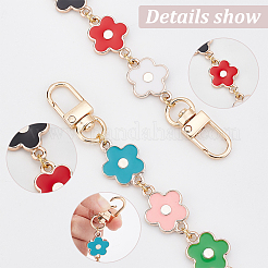 6 Stück 3 Stil Blumen Kunststoff Emaille Link Taschengurt Verlängerungen&nbsp;FIND-WR0006-37