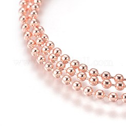 Acier inoxydable balle création de collier de chaîne &nbsp;MAK-L019-01A-RG