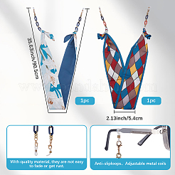 2 Stück Brillenketten aus Polyester und Acryl in 2 Farben&nbsp;AJEW-SP0006-02A