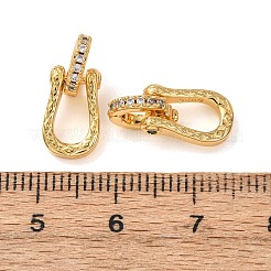 Messing Micro Pave klare Zirkonia Falte über Verschlüsse&nbsp;KK-D259-11G