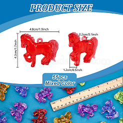 Ciondoli acrilici trasparenti da 55 pz&nbsp;OACR-PH0004-58