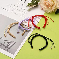 Fabricación de pulsera de nailon trenzado ajustable&nbsp;AJEW-JB00762