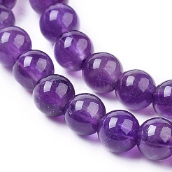 Natürlichen Amethyst Perlen Stränge&nbsp;G-G099-4mm-2