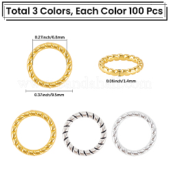 300 pz 3 anelli di collegamento in lega di colori&nbsp;FIND-SC0023-14