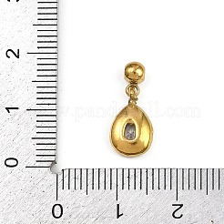 Pendentifs en acier inoxydable 304 avec zircone cubique&nbsp;STAS-L296-12G