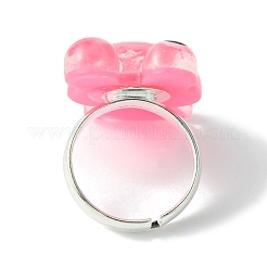 Verstellbare Ringe aus Harzfrosch für Damen&nbsp;RJEW-JR00649