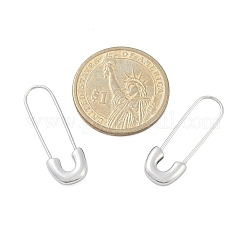 Boucles d'oreilles créoles en acier inoxydable 304 avec breloque épingle de sûreté pour femmes&nbsp;EJEW-C096-41P