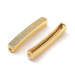 Placcatura a cremagliera in ottone micro pavé di perle di zirconi trasparenti&nbsp;KK-C063-21G