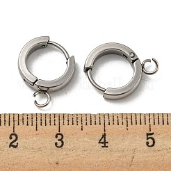 Orecchini a cerchio huggie in acciaio inossidabile 201 resistenti all'ossidazione&nbsp;STAS-A167-01M-P