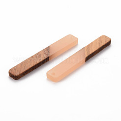 Grands pendentifs en résine et bois de noyer&nbsp;X-RESI-S358-39E