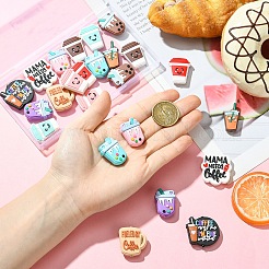 24 pièce de perles en silicone à motifs de boissons de dessins animés&nbsp;PVC-YW0001-04