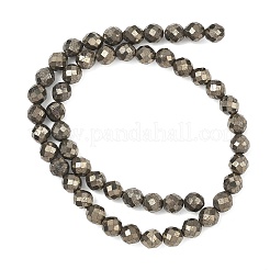 Stränge aus natürlichen Goldpyritperlen&nbsp;G-G458-H01-8mm