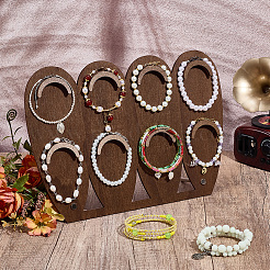1 ensemble de présentoirs à bijoux en bois à 2 niveaux&nbsp;ODIS-SC0001-14B