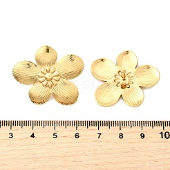 Orecchini a bottone a forma di fiore in acciaio inossidabile 304&nbsp;EJEW-P312-03B-G