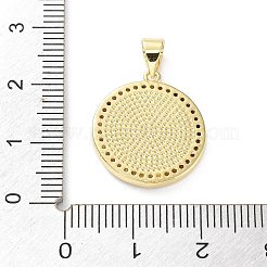 Porte micro ouvrent pendentifs zircone cubique en laiton de placage&nbsp;KK-C041-26G