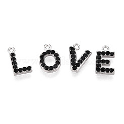 Colgantes de acero inoxidable 304 y rhinestone&nbsp;STAS-T071-11B-P