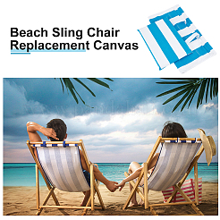 Strandliegestuhlbezug aus Leinenstoff mit Kissen&nbsp;AJEW-WH0342-54B