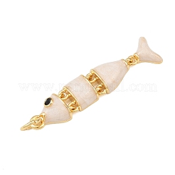 Pendentifs d'émail en laiton &nbsp;KK-P339-24G-01