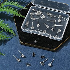 16 pieza de fornituras de aretes de latón&nbsp;KK-FS0001-56P