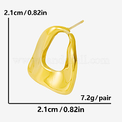 Pendientes ovalados de moda de acero inoxidable 304 para mujer&nbsp;RE6762-2