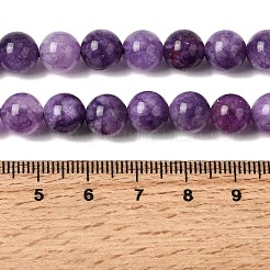 Chapelets de perles de jade blanche naturelle&nbsp;G-H348-8mm-05