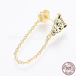 Clous d'oreilles en 925 argent sterling&nbsp;EJEW-AA00271-09AG