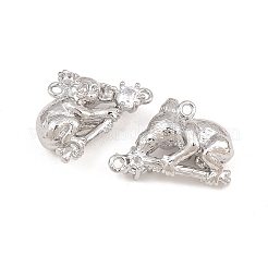 Pendentifs en laiton zircon cubique transparent&nbsp;KK-CBA6818-05P