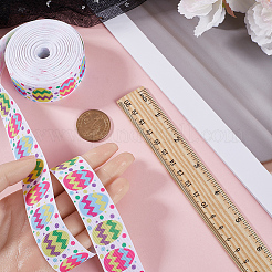 Ostern bedrucktes Ripsband aus Polyester&nbsp;OCOR-WH0077-79B