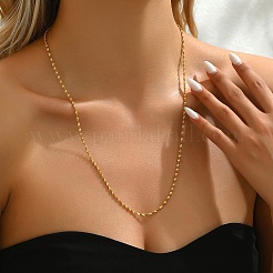 Elegante Messing-Kettenhalsketten aus Singapur für den Alltag&nbsp;XX2415-2