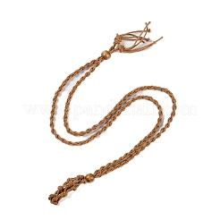 Geflochtene gewachste Kordel leere Makramee-Tasche Schieber Halskette machen&nbsp;FIND-C061-01C