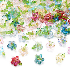 120pcs 12 Farben transparente Glasanhänger&nbsp;PALLOY-TAC0269