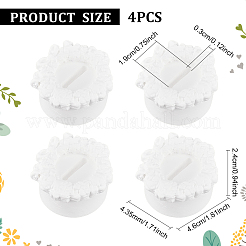 Espositori per anelli in gesso a forma di fiore&nbsp;ODIS-WH0029-98