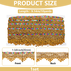 Bordure en dentelle en fibre de polyester&nbsp;OCOR-WH0101-226C
