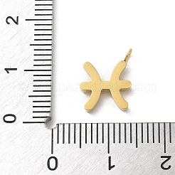 Placcatura ionica (ip) 304 acciaio inossidabile micro pavé zirconia cubica charms&nbsp;STAS-Z107-09G-05