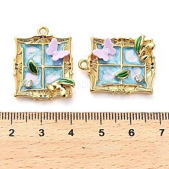 304 Edelstahl-Emaille- und Strass-Anhänger&nbsp;STAS-B084-02G-02