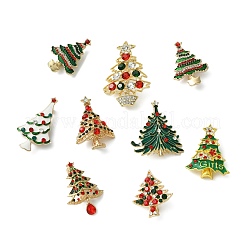 9 spilla smaltata a forma di albero di Natale in 9 stili&nbsp;JEWB-CJ0003-28