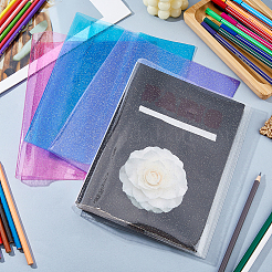 4 Stück 4 Farben Glitzer-PVC-Buchumschläge&nbsp;DIY-FH0010-80