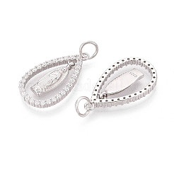 925 ciondolo religioso in argento sterling con micro pavé di zirconi cubici trasparenti&nbsp;STER-N016-107P