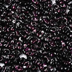 Perline di vetro dipinte a spruzzo picasso&nbsp;SEED-T006-04-38