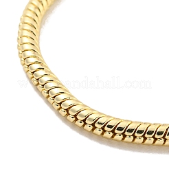 3 mm runde Schlangenkettenarmbänder aus Messing im europäischen Stil zur Schmuckherstellung&nbsp;BJEW-G703-01G