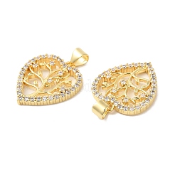 Pendenti in zirconi cubici trasparenti in micro pavè di ottone&nbsp;ZIRC-L103-029G
