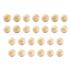 104pcs 26 Stil unvollendete europäische Naturholzperlen&nbsp;WOOD-LS0001-03