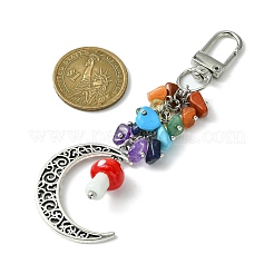 Decorazione pendente in lega di luna&nbsp;HJEW-JM01393-04
