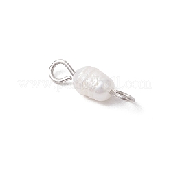 Natürliche Süßwasserzuchtperlen Kartoffelglieder Verbinder Charms&nbsp;PALLOY-JF04173-01