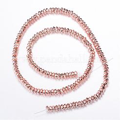 Electroplate non magnetici ematite sintetico fili di perline&nbsp;G-Q465-13RG